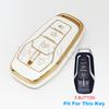 Car Remote Key Case TPU Cover Shell Fob For Ford Fusion Mondeo Mustang F-150 Explorer Edge 5 Buttons Protector Bag Accessories