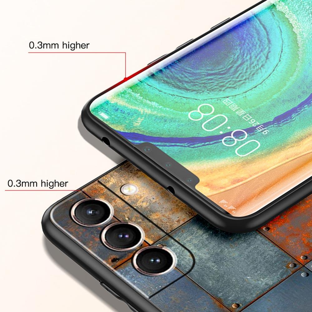 Vintage Industrieller Stil Rostige Handyhülle für Samsung Galaxy S26 S25 S24 S23 S22 S20 S21 FE Ultra S25 Edge Plus Weiche TPU Abdeckung
