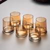 OLOEY Premium Amber Glass Tumbler Set