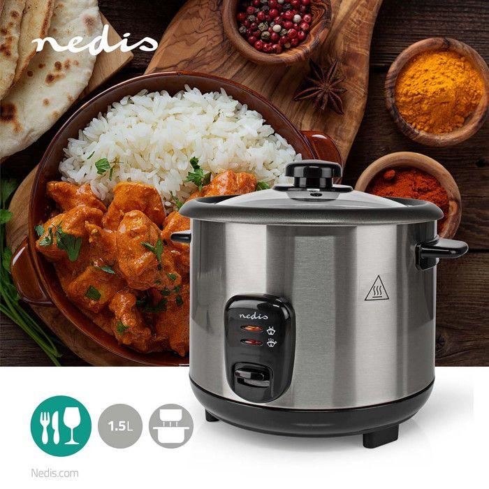NEDIS Cuiseur à Riz 1.5 l 500 W Revêtement antiadhésif Bol amovible Arr