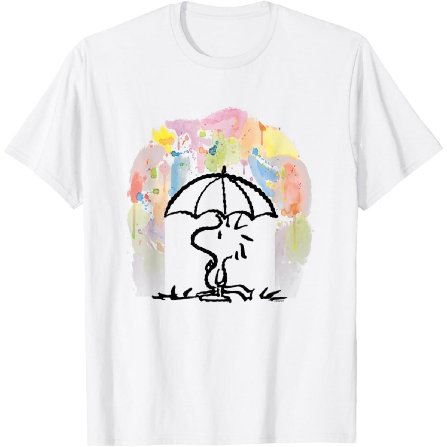 Peanuts - Rainbow Watercolor Woodstock T-Shirt XXXXXL белый