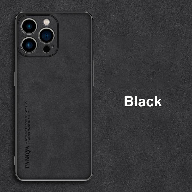 For iPhone 16 Plus Case Luxury PU Leather Phone Case For iPhone 16 Pro Max 16Pro Back Cover Matte Silicone Full Protection Coque