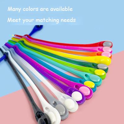 Confezione da 12 lacci elastici in silicone senza lacci lacci in gomma per bambini adulti lacci pigri senza pizzo