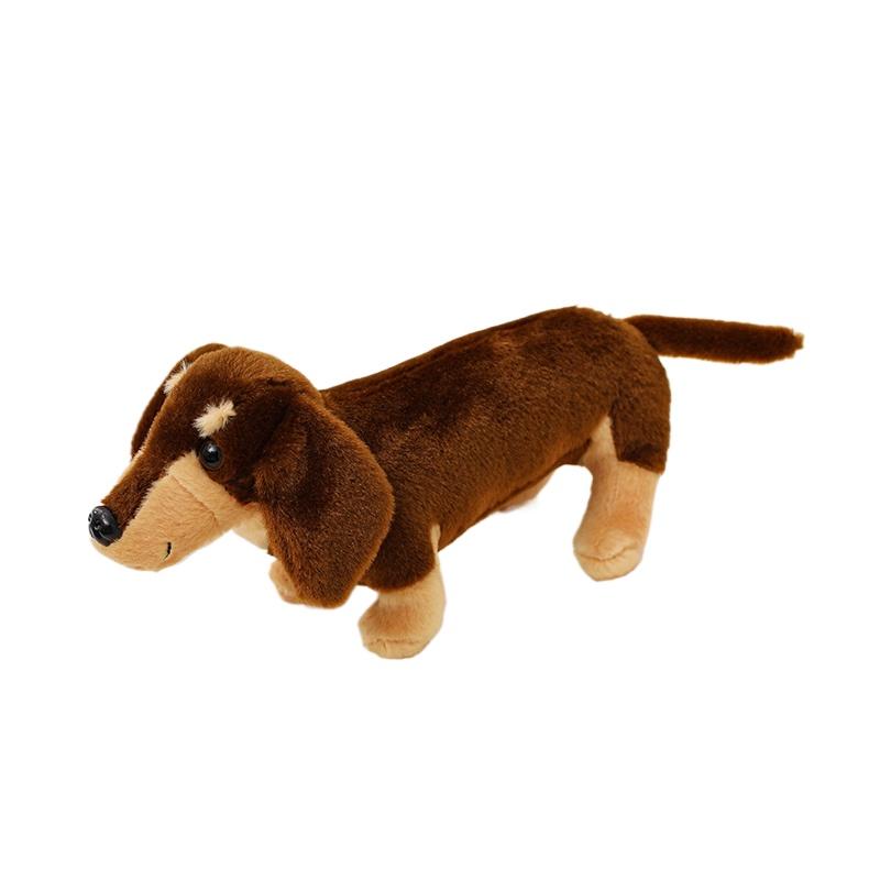

25CM Kawaii Cartoon Simulation Anime Sausage Dog Stuffed Animal Plush Toy Children s Cute Dog Handmade Doll Festival Gift 25cm коричневий