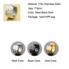 1 Pair of 316L Minimalist Hip-hop Style High-quality 316L Stainless Steel Golden Earrings, Double-layer Matte Finish, Unisex Versatile Earrings