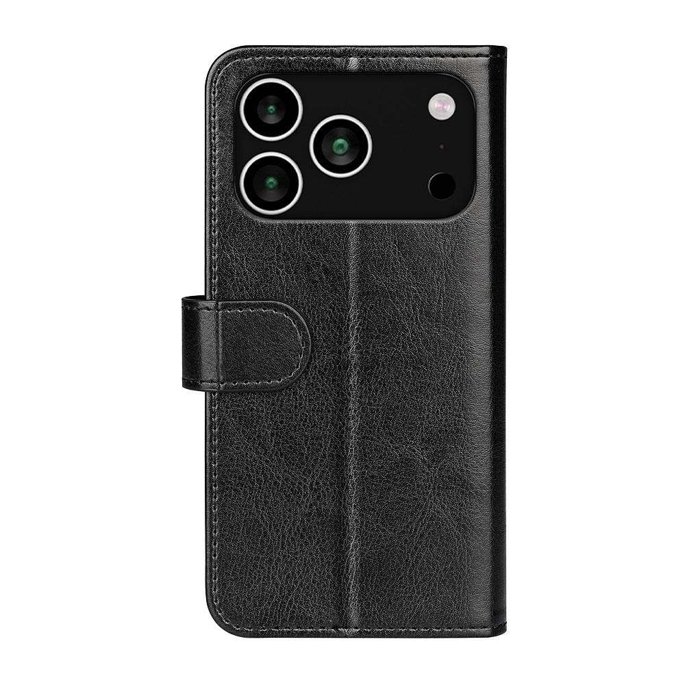 Für iPhone 17 Pro Max Hülle Crazy Horse Textur Ständer Leder Handyhülle