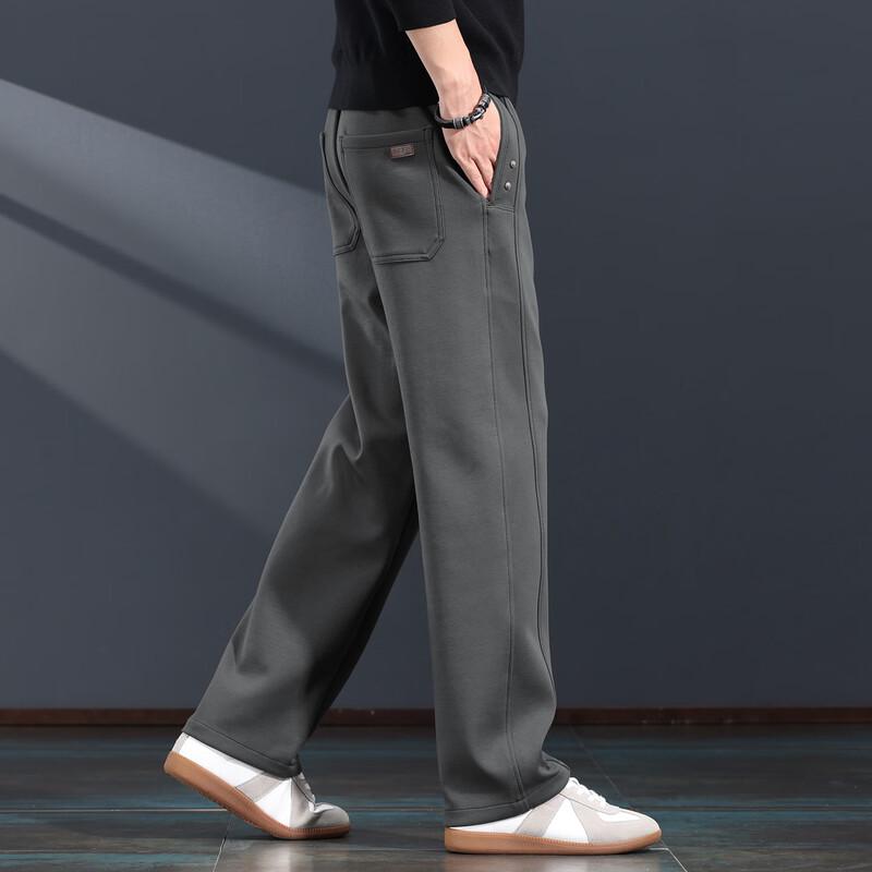 

Jierainuo Men s Relaxed Fit Straight-Leg Casual Pants L