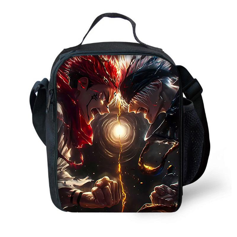 Anime J-JujutsuS K-KaisenS Child School Backpack with Lunch Bags ,Pencil Bags ,School Bags for Boys Girls Best Gift