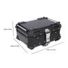 Rear Top Case Aluminum Alloy Water Resistant  Fit Motorcycle Top Box Shockproof with Safety Lock for Helmet Luggage