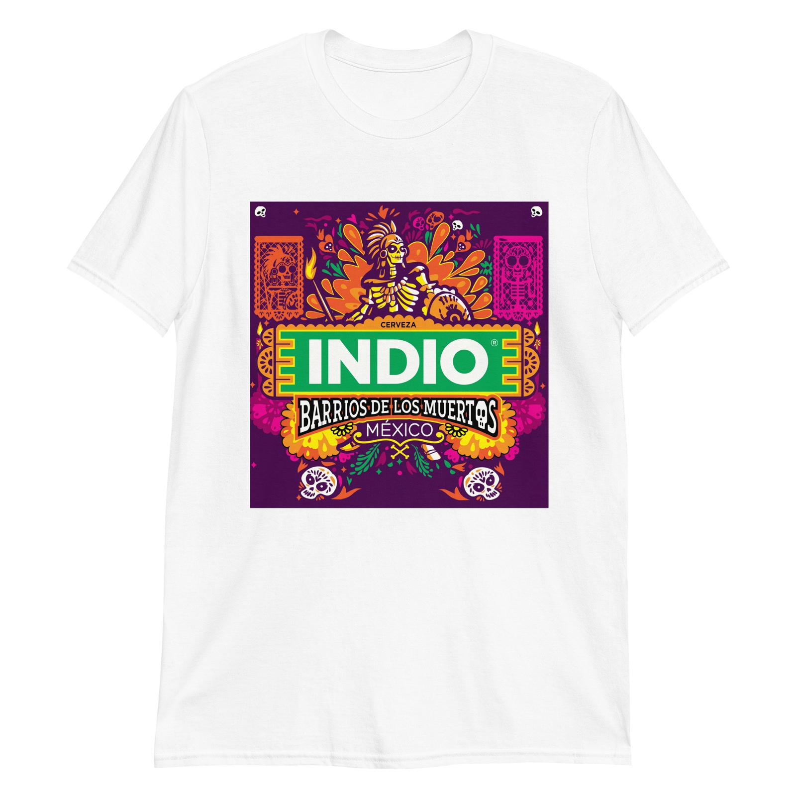

Skull Indio Unisex T-Shirt Dead Beer Indian Mexican Spanish Los Muertos death 5XL різнокольоровий