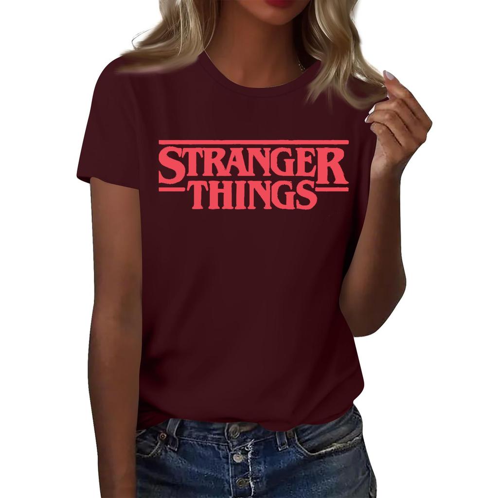 Women's Fashionable And Casual Long Sleeve Printed Short-Sleeved Top