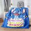 Stitch Printed Anime Fleece Plush Blanket Soft Warm Blanket for Adults and Children Bedroom Sofa Gift  Throw Blanket