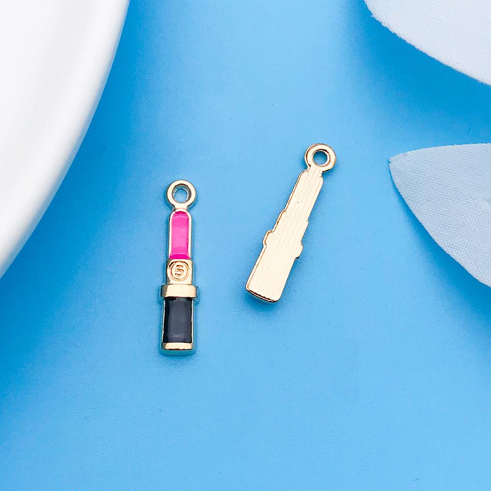 30 Cartoon Alloy Jewelry Pendants: Rose Red Drip Oil for DIY Bracelet and Handbag Accessories