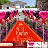 Outdoor Wedding Aisle Balloons - Double Happiness Yard Decorations