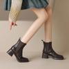 British style thick soled short boots for women in the autumn and winter of  new style with plush boots