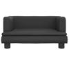 Kids  Sofa Black 60 X 40 X 30 Cm Faux Leather