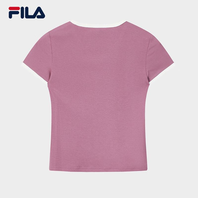 FILA Women's Ribbed Slim-Fit Short Sleeve T-Shirt