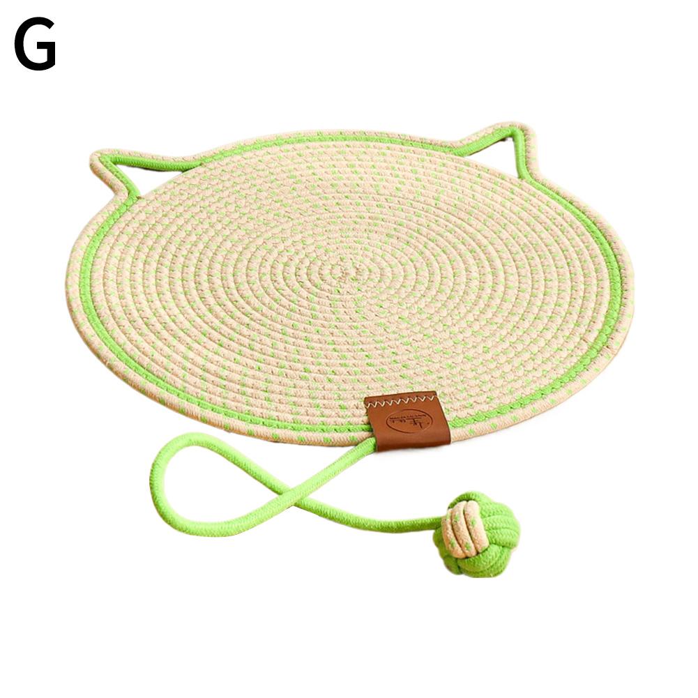 Cotton Rope Woven Cat Scratch Pad Toy Ball Integrated Cat Sleeping Pad, Scratch-resistant, Wear-resistant, Washable Pet Pad