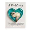 Cat Memorial Pocket Hug with Inspirational Card Emotional Support Love Heart Shaped Cat Pocket Token Decoration Cat Owners Keepsake Gift