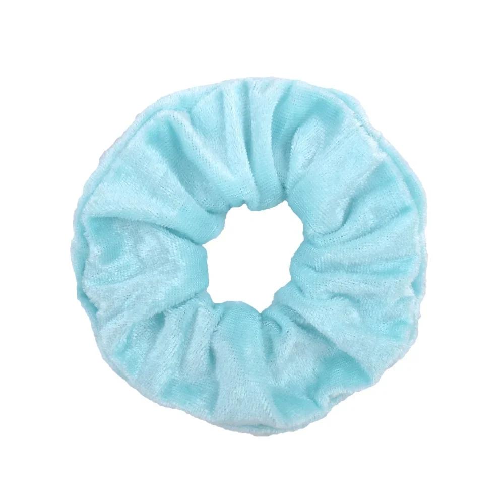 1 stuks Effen Kleuren Fluwelen Haar Scrunchies Dames Meisjes Paardenstaart Houder Hoofdband Elastische Haarbanden Haaraccessoires