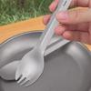 Picnic Flatware Camping Titanium Spork Spoon Non Taste, Nonslip Grip Soup Spoon
