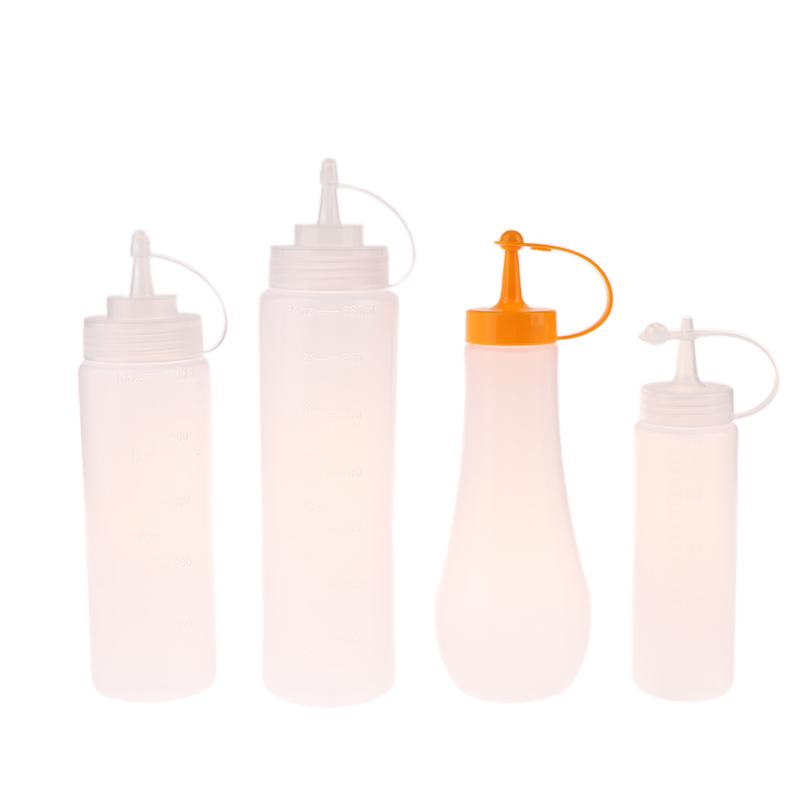 250-1000Ml Condiment Squeeze Bottles Ketchup Mustard Salad Bbq Sauces Olive Oil Dispenser Kitchen Tools Squeeze Seasoning Bottle
