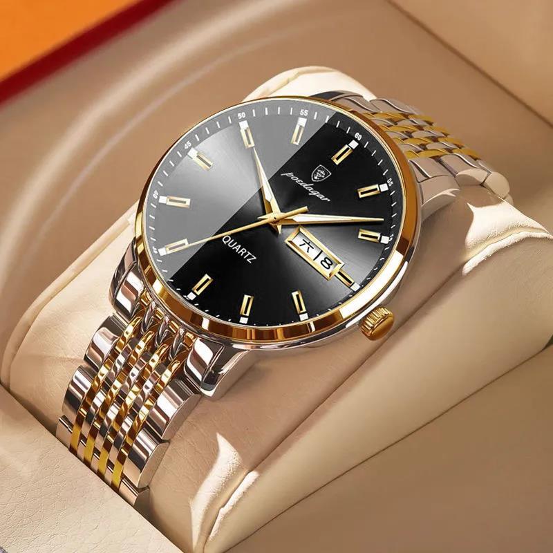 Špičkové úplne nové pánske hodinky pre študentov Trendy módne Quartz vodotesné svietiace náramkové hodinky