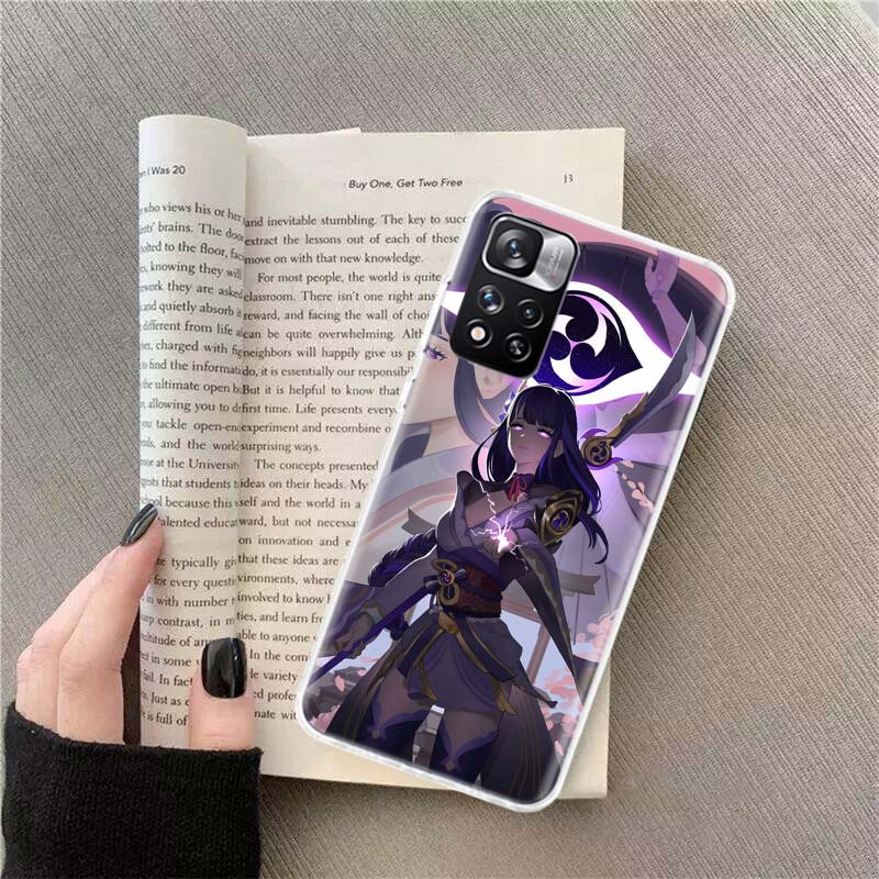 Genshin Impact Raiden Shogun gorące Etui na Telefon Dla Xiaomi Redmi Note 14 Pro 12 Plus 12S 10 11 Pro 4G 5G 9T 9S 8T 10S 11T 11S 11E 9