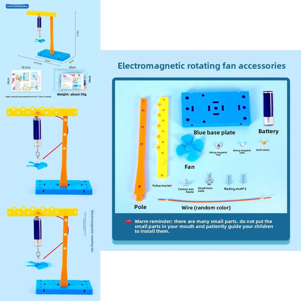 Expérience Scientifique DIY Ventilateur Rotatif Électromagnétique Avec Kit Vapeur Pour Enfants Éducatif Amusant