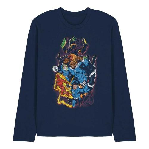 Fantastic Four Unisex Adult Cosmic Heroes & Villains Long-Sleeved T-Shirt