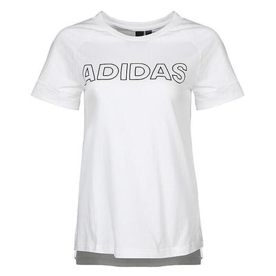 T-shirt Confortable Respirant Col Rond Manches Courtes Femme Hauts Blanc DT8327