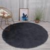 Round Plush Long Pile Rug for Living Room, Bedroom, or Yoga – Customizable Silk Wool Carpet