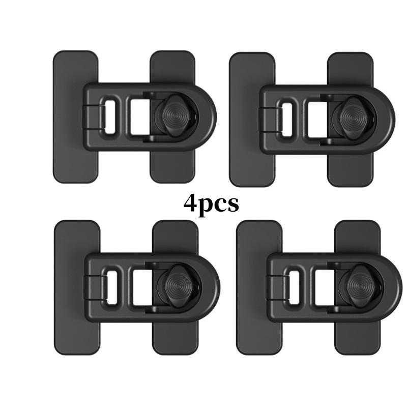 

4 шт. предохранительных замка, простая установка замков для дверей холодильника и морозильника, не требуется сверление, подходят для шкафов и ящиков No