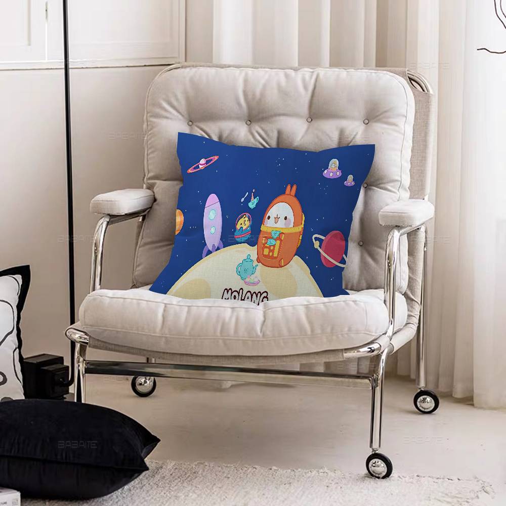 Cute Rabbit Mmolang Pillow Cushion Cover Pillowcase Living Room Sofa Home Decor Customized