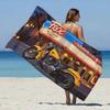 Sunset Motorcycle Print Bath Towel - Soft Absorbent Towel for Bike Lovers, Unique Design for Everyday Use and Travel