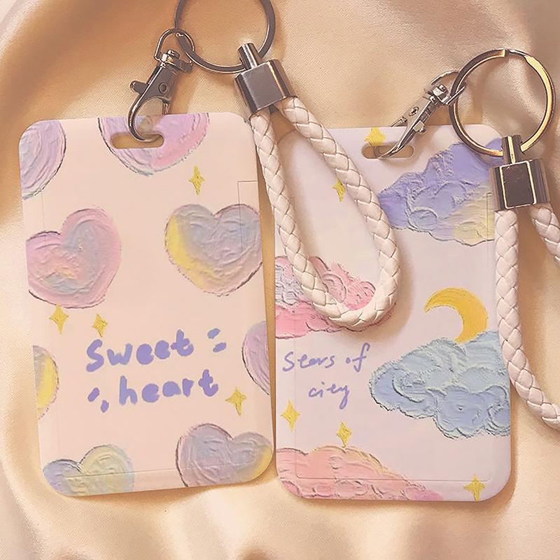 Suport pentru carduri de dragoste, suport pentru carduri foto, breloc, protectori pentru carduri de student, acoperire albastră pentru carduri bancare de identitate, geantă de papetărie școlară pentru carduri foto