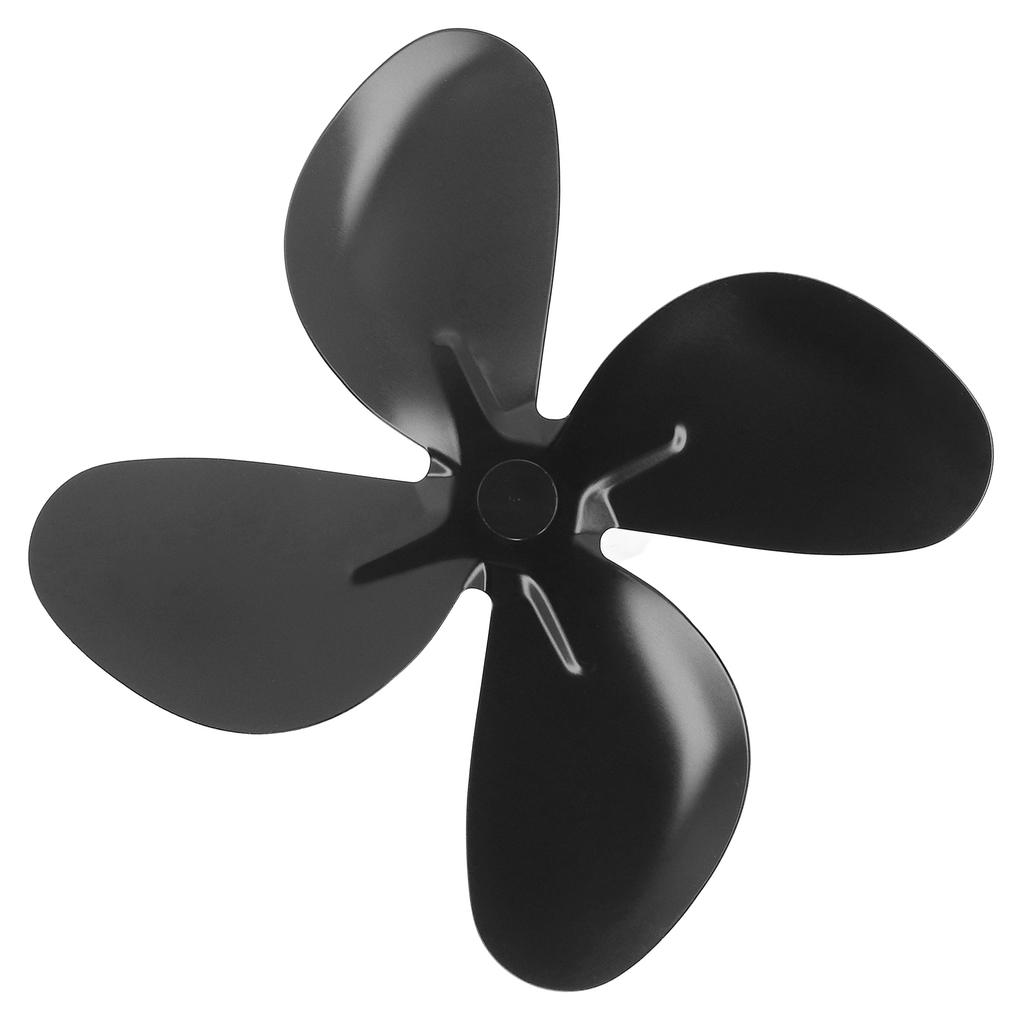 Náhradní lopatka ventilátoru kamen Hliníková slitina Ventilátor ke krbu 4 lopatky se šestihranným klíčem Šroub Černá