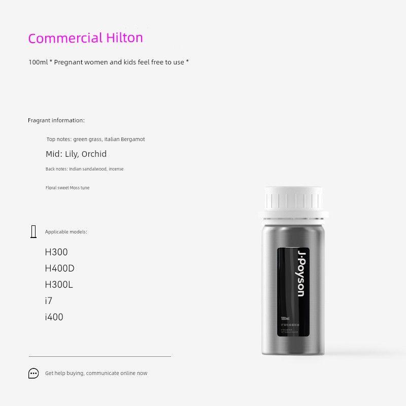 

Jupson Aromatherapy Oil Replenisher Ultrasonic Aroma Diffuser Fragrance Home Use and Commercial Use Long-Lasting Perfume Organic Essence Oil Hilton-100Ml*1