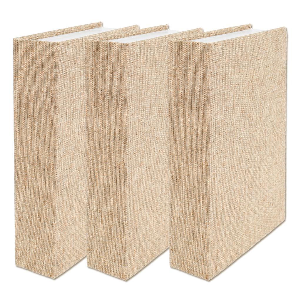 3Pcs Decorative Book Box Modern Fake Book Storage Box Linen Fabric Faux Books Book Shaped Box Ornaments for Bookshelf Tabletop