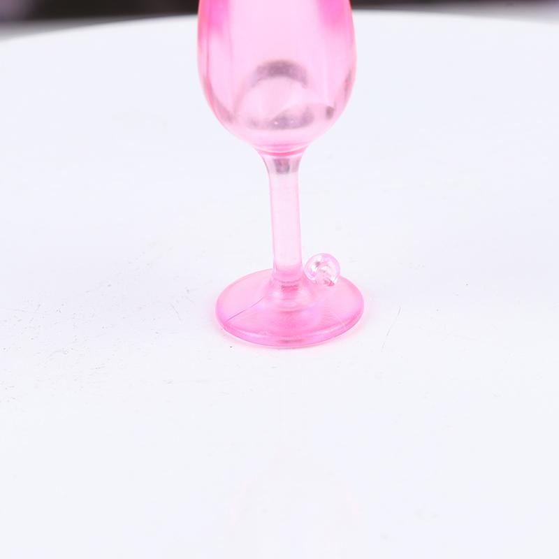 5Pcs 1:12 Doll Houses Colorful Wine Glass Cup Goblet Bar Drinking Miniature