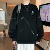 New Men's Junior Sweatshirt Round Neck Long Sleeve Trendy Casual Loose Versatile Top Pullover