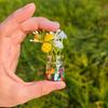 10Pcs Creative Glow-in-the-dark Vase Glass Material Faux Flowers Luminous Small Vase Decorative Random Style