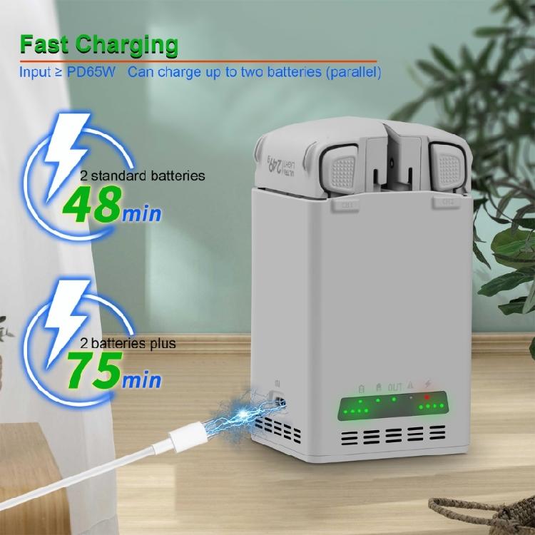 Double Slot 65W Chargers For Lito1/X1 Batteries Efficient Charging Dock Temperature Control Storage Mode Support