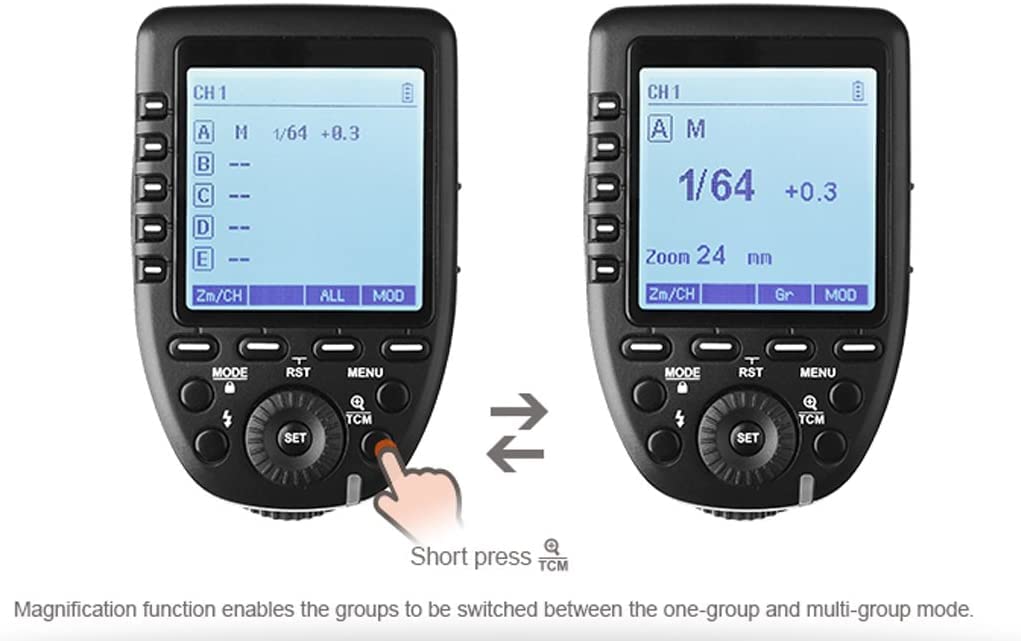 Produkt mit technischem Konformitätszeichen und japanischer Anleitung Godox Wireless Flash Trigger High Speed Sync X System mit supergroßem LCD-Bildschirm