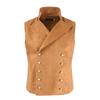 2025 Spring And Autumn New Men'S Solid Color Vest Double Breasted Slim Fashion Men'S Business Vest