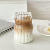 1pc Transparant Drinking Glass Cup Wave Shape Iced Coffee Tumbler Cup Juice Milk Tea Mug Drinkware Water Glasses Ripple Mug