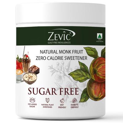ZEVIC Édulcorant Fruit du Moine Poudre Biologique | 100% Naturel Sans Sucre | Végétalien & Zéro Calorie | Substitut Naturel du Sucre Céto | Adapté aux Diabétiques Su