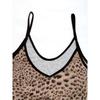 Women's Fashion Summer Spring Leopard Print Sleeveless V-Neck Middle Waistline Casual Dresses