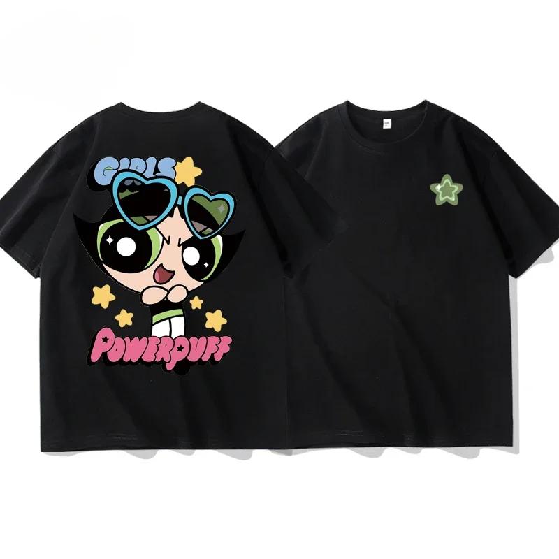 Flying Girls Short-sleeved T-shirt Men's and Women's Casual Loose 100% Cotton Short-sleeved Sports Top