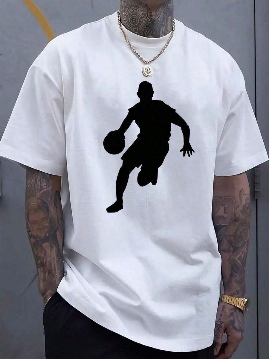 

Unisex Clothes Single-Sided Printed Round Neck Short Sleeve T-Shirt L